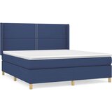  Krevet s oprugama i madracem plavi 180x200 cm od tkanine | shoptok.hr