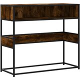 Maison Chic konzolna miza - miza ob steni dimljen hrast 90x35x80 cm inženirski les, (21785890) Cene
