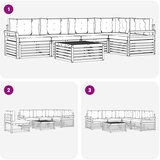  Set vanjskih sofa 6 kom. Prirodna i krem | shoptok.hr