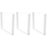 vidaXL noge jedilne mize v-oblika 3 kosi bela 100x(72-73,3) cm jeklo, (21828283) | Shoptok.si