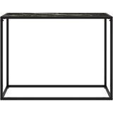 Maison Chic konzolna miza - miza ob steni črna 100x35x75 cm kaljeno steklo, (21786660) | Shoptok.si