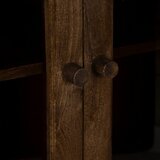 Ixia Smeđa vitrina od masivnog manga 80x140x40 cm Ravi – | shoptok.hr