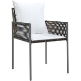  Vrtne stolice s jastucima 2 kom smeđe 54x61x83 cm od poliratana | shoptok.hr