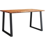 Maison Chic Jedilna miza - Kuhinjska miza - Jedilni stol z naravnim robom 140x80x75 cm trden akacijev les, (21714924) Cene