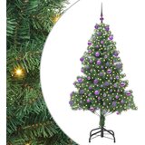 vidaXL Božično drevo med 300 LED z stojalom Zelena 180 cm PVC | Shoptok.si