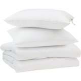 vidaXL Poletna odeja z blazino 3 pcs Bela Mikrofibra, (5000147967) | Shoptok.si