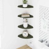  Ležeča polica s polico 4 pcs Oljčno zelena 18 x 18 x 2 cm, (5000307036) | Shoptok.si