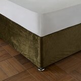 Catherine Lansfield Kaki zelena navlaka za okvir kreveta s gumom od samta 152x198 cm Kingsley – Cijene