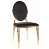  Stolica KING - baršun + čelik - crna | shoptok.hr