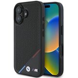 BMW M PERFORIRANI OVITEK TRICOLOR LINE ZA MAGSAFE ZA IPHONE 16 ČRN, (21898775) | Shoptok.si