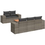 The Living Store Vrtna sedežna garnitura 6-delna z blazinami siv poli ratan - Vrtna Sedežna Garniture, (21461500) | Shoptok.si