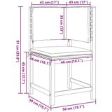  3-delni vrtni set klopi z blazinami iz trdega akacijevega lesa, (22015402) | Shoptok.si