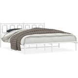 vidaXL Kovinski posteljni okvir z vzglavjem bel 183x213 cm | Shoptok.si