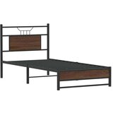  Posteljni okvir brez vzmetnice hrast 90x200 cm inženirski les, (21829687) | Shoptok.si