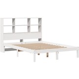  Krevet s regalom z knjige bez madraca bijeli 160x200cm borovina | shoptok.hr