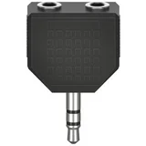 00205191 utičnica audio adapter [2x priključna doza za 3,5 mm banana utikač - 1x 3,5 mm banana utikač] crna