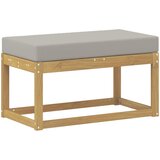  Vanjska stolica klupa s jastukom Bijela 80 x 43 x 45 cm | shoptok.hr