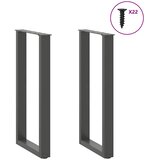  Noge za konzolni stol u obliku slova U, 2 kom, antracit, 38 x (72-73) cm, čelik | Eponuda.com