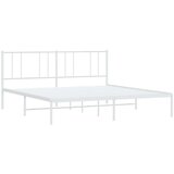Metalni okvir za krevet s uzglavljem bijeli 180x200 cm | shoptok.hr