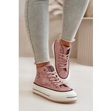 Big Star Insulated women's sneakers on the eco leather platform Big Star pink | shoptok.hr