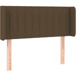  Uzglavlje s ušima tamnosmeđe 103x16x78/88 cm od tkanine | shoptok.hr