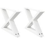  Noge za klub stolić 2 kom Bijele 50 x (30-31,3) cm Čelik | shoptok.hr