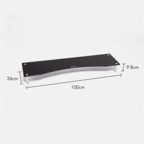 Vonhaus stakleni stalak za monitor XL crni | shoptok.hr