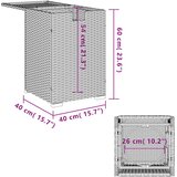 vidaXL Zaščita za plinsko jeklenko siva 40x40x60 cm poli ratan | Shoptok.si