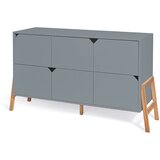 BELLAMY Lotta komoda s 6 predali, siva | Shoptok.si