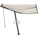 vidaXL Automatska tenda sa senzorom za vjetar LED 300 x 250 cm krem | shoptok.hr