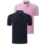 Dewberry DUO SET T8561 MENS TSHIRT-LACQUERED-PINK Cene