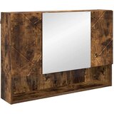 vidaXL Kopalniška ogledalna omara Dimljeni hrast 80 x 17 x 55 cm | Shoptok.si