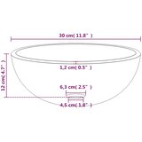  Umivaonik od kaljenog stakla 30 x 12 cm zlatni | shoptok.hr