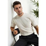 Dewberry 33307 Mens Crew Neck Short Sleeve Thin Knit Sweater-BEIGE Cijene