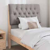 vidaXL tapecirano vzglavje taupe 80 cm masivno borovo les | Shoptok.si