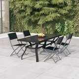  5-dijelni vrtni blagovaonski set sivo-crni | shoptok.hr