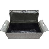 Poli Klop za shranjevanje z blazino siva 138 cm poli ratan | Shoptok.si