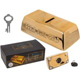  Keramični hranilnik za varčevanje s ključavnico zlata palica 16cm | Shoptok.si