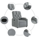 vidaXL Naslanjač svetlo sivo blago | Shoptok.si