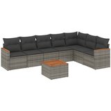 Maison Chic Seti vrtnega pohištva - Vrtna garnitura - Vrtni pohištvo set 8-delna z blazinami siv poli ratan, (21797978) | Shoptok.si