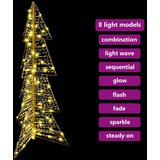 vidaXL Božično drevo med 100 LED Toplo bela 120 cm PET | Shoptok.si