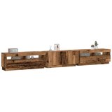 TV ormarić LED boja drva 300x35x40 cm konstruirano drvo | shoptok.hr