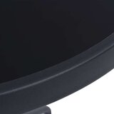 vidaXL Vrtna miza črna 80 cm jeklo in steklo | Shoptok.si