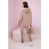 Kesi Cotton set with dark beige print | Shoptok.si