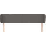  Vzglavje z ušesi sivo 163x23x78/88 cm umetno usnje, (20932263) | Shoptok.si