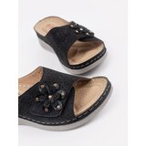 Shelvt Black women's flip-flops with a thick sole | Shoptok.si