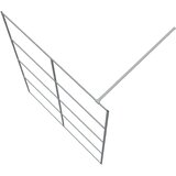 Pregrada za tuš srebrna 140 x 195 cm s prozirnim staklom ESG | Eponuda.com