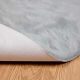 vidaXL lažna ovčja preproga siva 160 x 160 cm poliester | Shoptok.si