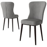 Hanah home set trpezarijskih stolica Tita 6 kom, siva tkanina Babyface, braon metalne noge | Eponuda.com