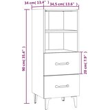  Komoda sjajna bijela 34,5x34x90 cm od konstruiranog drva | Eponuda.com